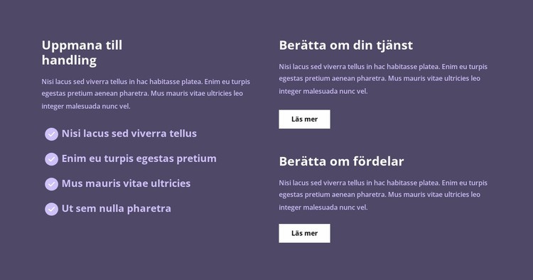 Mycket text i kolumner WordPress -tema