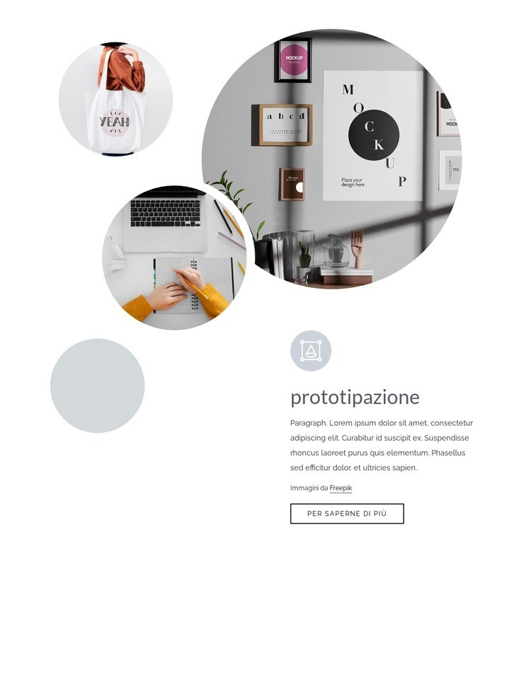 prototipazione Modelli di Website Builder