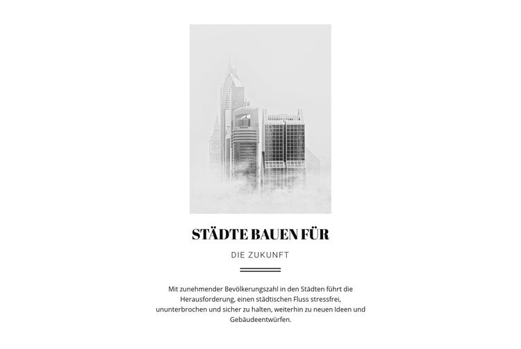 Wolkenkratzerkonstruktion Website-Vorlage