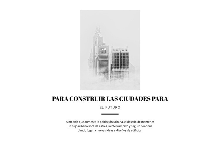 Construcción de rascacielos Maqueta de sitio web