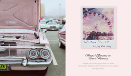 Exhibition Of Retro Cars - Custom Website Mockup