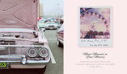 Awesome Landing Page For Exhibition Of Retro Cars