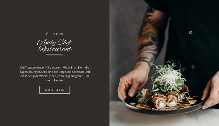 Andy Chief Restaurant Website-Modell