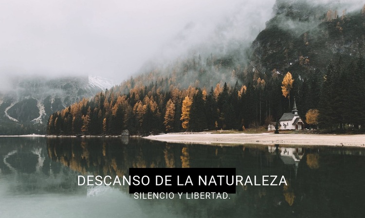 Balneario del lago Plantilla de una página