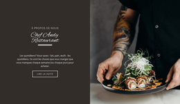 Superbe Thème WordPress Pour Restaurant Andy Chief