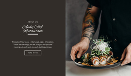 Awesome One Page Template For Andy Chief Restaurant