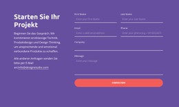 Starten Sie Ihr Projekt Responsive Site