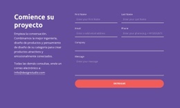 Comienza Tu Proyecto - Create HTML Page Online