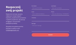 Rozpocznij Swój Projekt - Create HTML Page Online