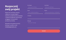 Rozpocznij Swój Projekt - Prototyp Strony Internetowej