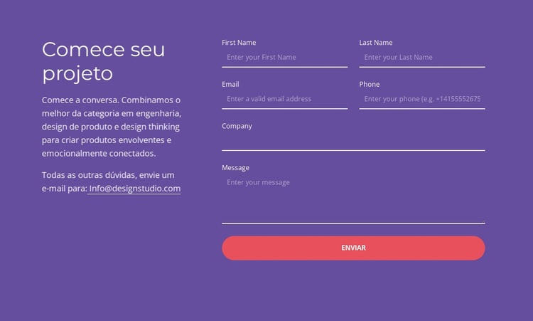 Comece seu projeto Tema WordPress