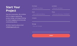 Start Your Project - Simple Website Builder