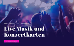 Live Mosic Und Konzertkarten – Vorlage Für Website-Builder