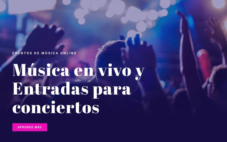 Entradas para conciertos y música en vivo Plantillas de creación de sitios web