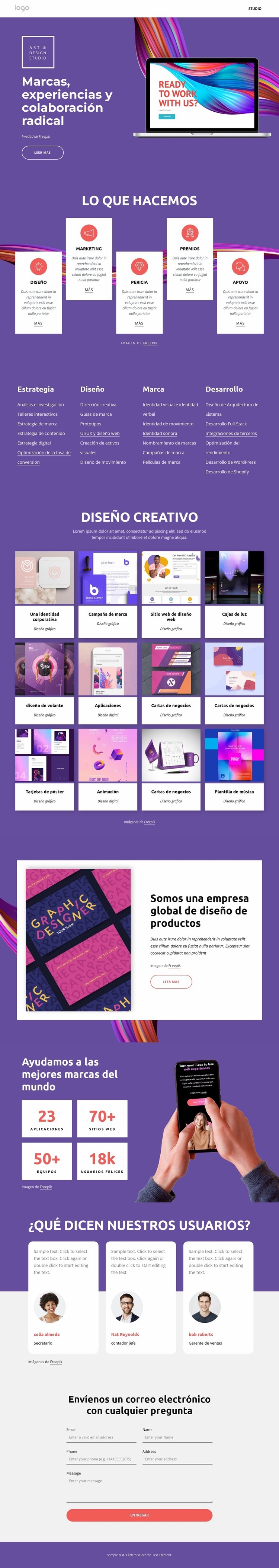 El buen diseño provoca emociones y debe sentirse Página de destino