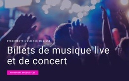 Maquette De Site Web Gratuite Pour Billets De Concert Et Mosaïque En Direct