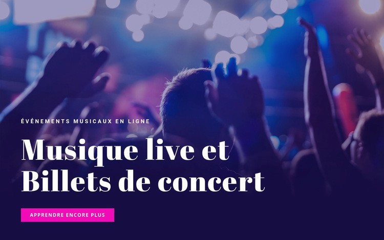 Billets de concert et mosaïque en direct Modèle