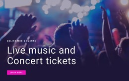 Live Mosic And Concert Tickets - One Page Template