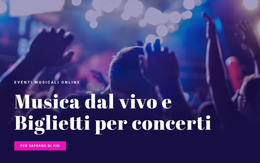 Mosic Live E Biglietti Per Concerti - Modello Di Pagina HTML