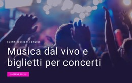 Mosic Live E Biglietti Per Concerti - Download Del Modello HTML