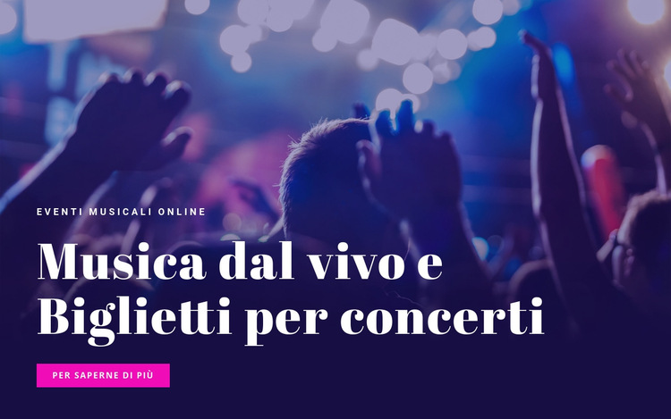Mosic live e biglietti per concerti Modello di sito Web