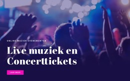 Live Moskee- En Concertkaartjes Website Met Één Pagina