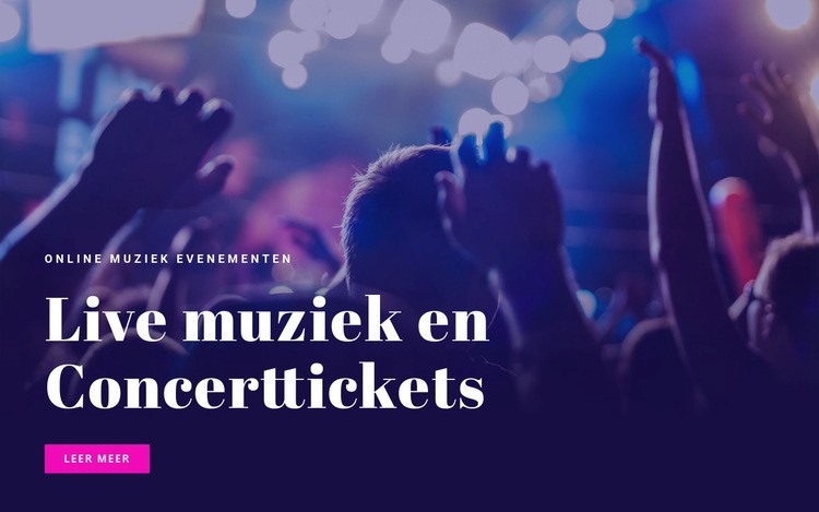 Live moskee- en concertkaartjes HTML5-sjabloon