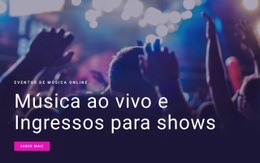 Ingressos Para Shows E Shows Ao Vivo - Design De Site Profissional