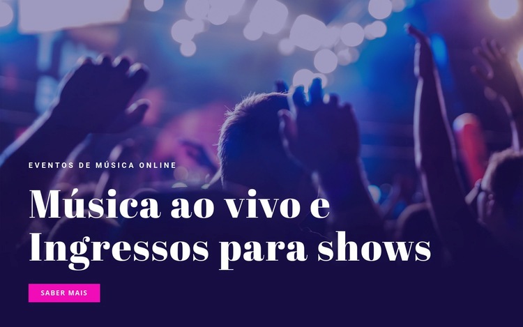 Ingressos para shows e shows ao vivo Maquete do site