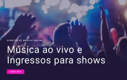 Ingressos Para Shows E Shows Ao Vivo Site De Página Única