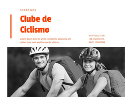 Layout Do Site Para Cursos De Habilidades Para Ciclistas