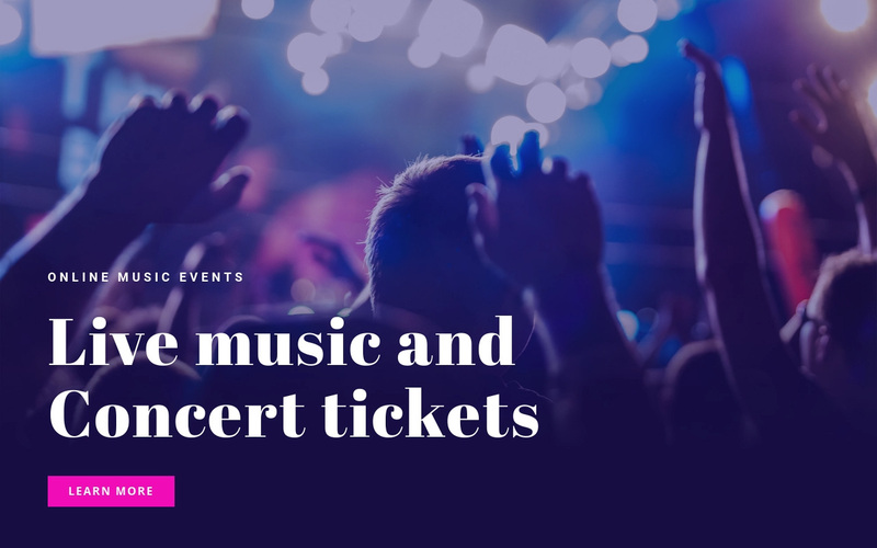 Live mosic and concert tickets  Squarespace Template Alternative