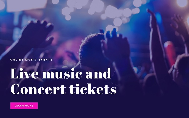 Live mosic and concert tickets  Static Site Generator