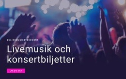 Live Mosic Och Konsertbiljetter - Nedladdning Av HTML-Mall