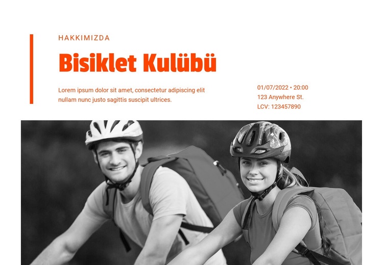  Bisikletçi beceri kursları Bir Sayfa Şablonu