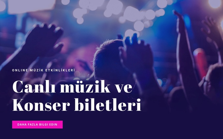 Canlı cami ve konser biletleri Web Sitesi Mockup'ı