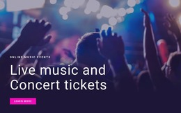 Free Website Mockup For Live Mosic And Concert Tickets