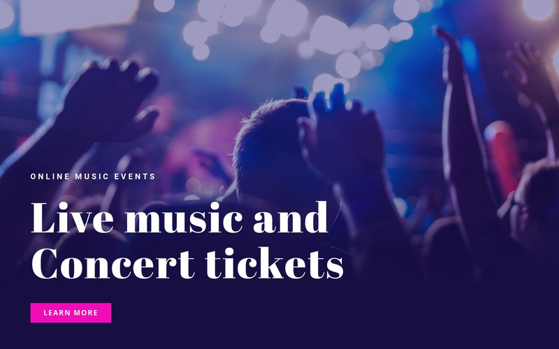 Live mosic and concert tickets  Wix Template Alternative