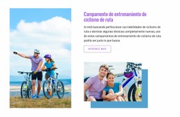 Club De Entrenamiento De Ciclismo De Ruta: Plantilla HTML5 Adaptable