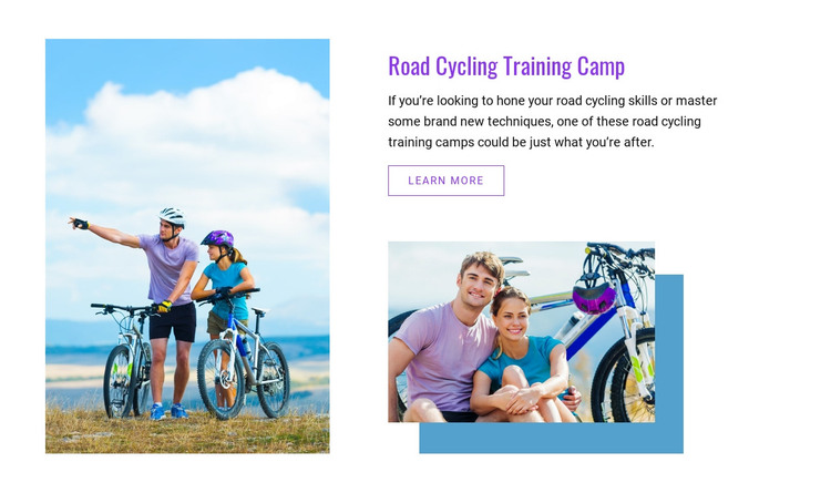 Road cycling training club  Homepage Design