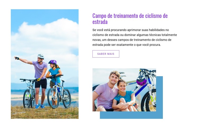 Clube de treinamento de ciclismo de estrada Template CSS