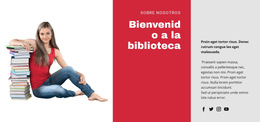 Biblioteca Educativa En Línea: Plantilla De Sitio Web Sencilla