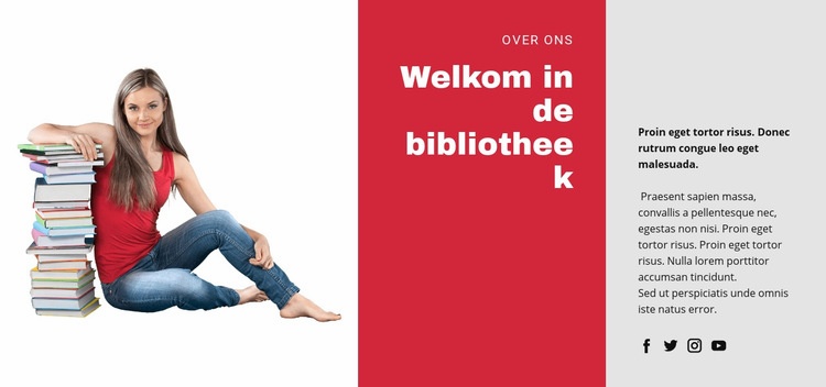 Educatieve online bibliotheek HTML5-sjabloon