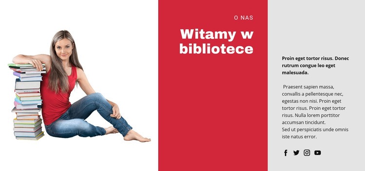 Biblioteka edukacyjna online Szablony do tworzenia witryn internetowych