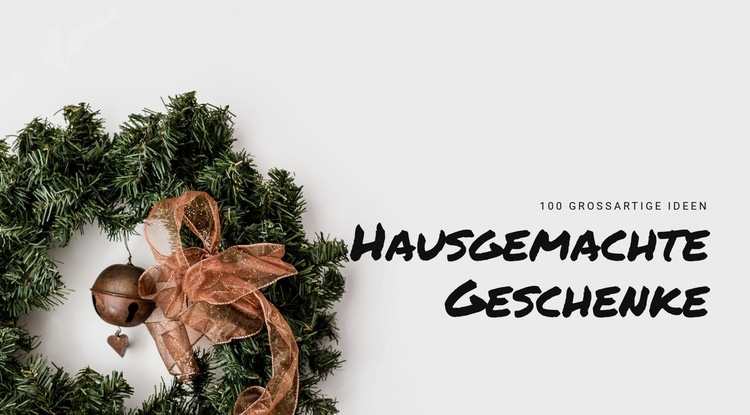 Hausgemachte Geschenke und Geschenke Eine Seitenvorlage