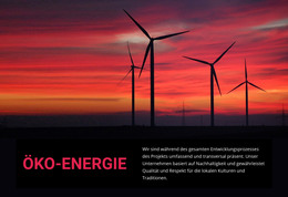 Öko-Windenergie - HTML-Webvorlage