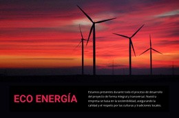 Página De Destino Premium Para Energía Eólica Ecológica