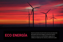 Energía Eólica Ecológica: Plantilla Web HTML