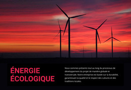Énergie Éolienne Écologique - Modèle Web HTML