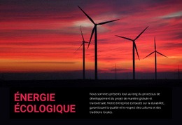 Énergie Éolienne Écologique - Modèle HTML5 Réactif